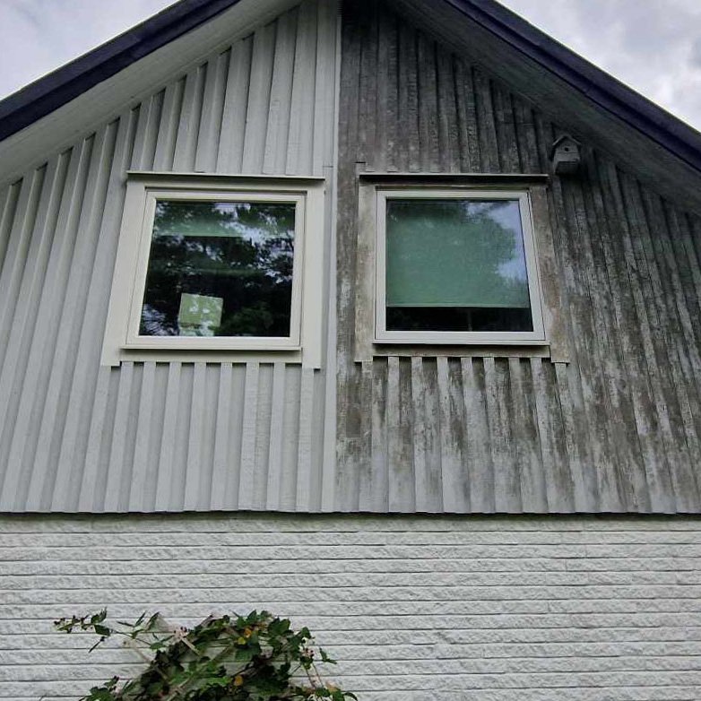 Fasadtvätt Skåne - Före Efter